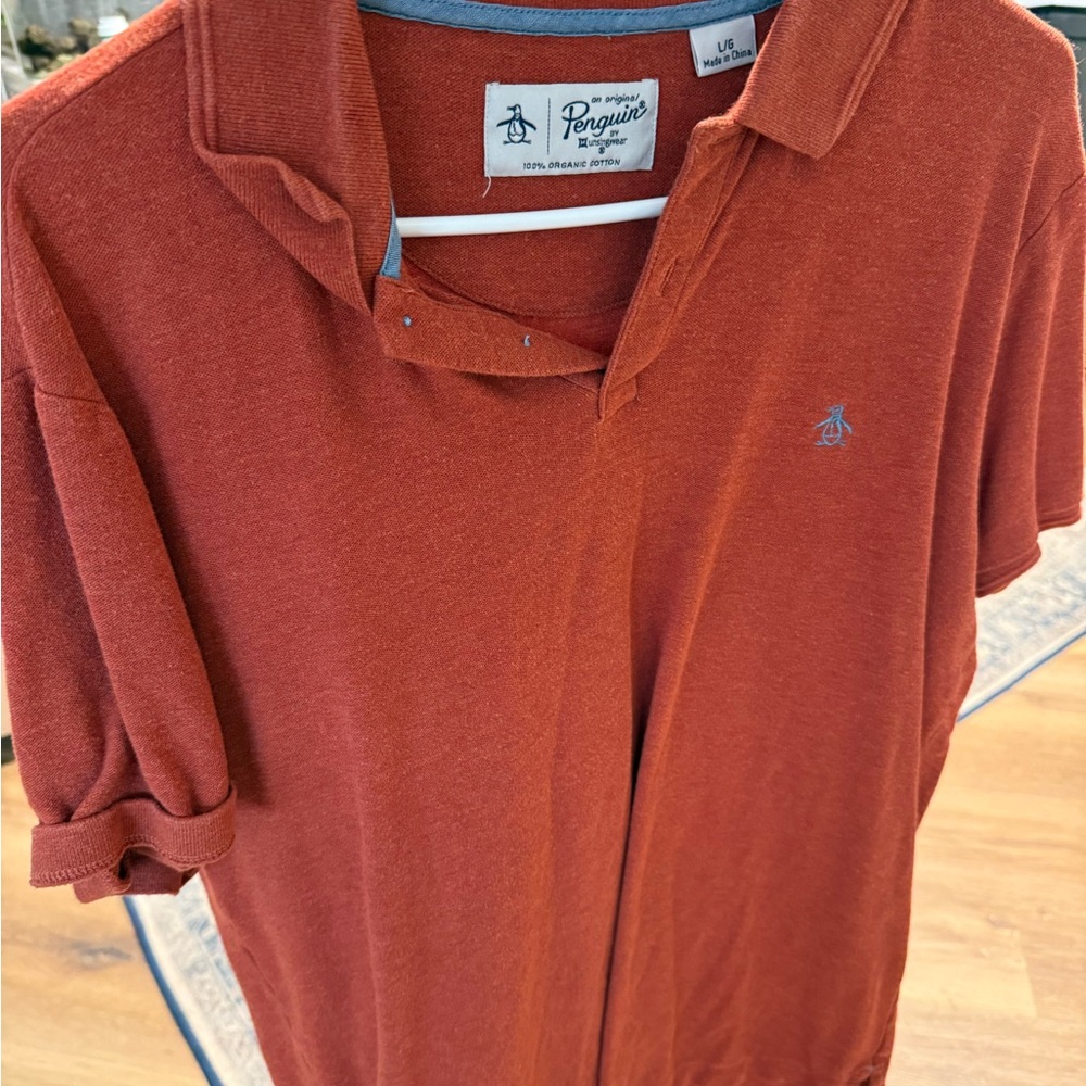 Original Penguin Men's Burnt Orange Polo Shirt